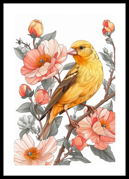 Plakat 30x45cm Wiosenny Śpiewaczek zdjęcie 3