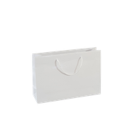 Torba papierowa , 35 x 10 x 24 cm, 15 szt. biała laminowana AWIH