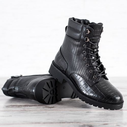 Sznurowane Botki Ze Wzorem r.37 na Arena.pl