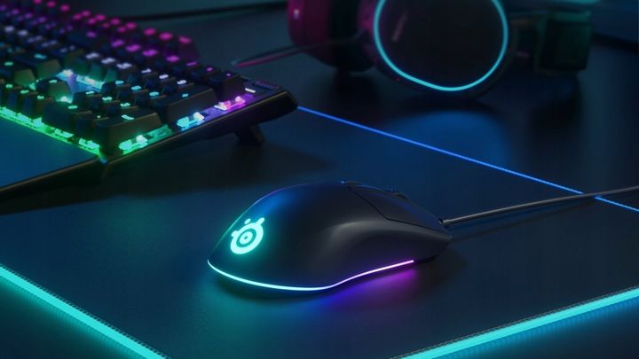 Mysz SteelSeries Rival 3 GAMING RGB USB Przewodowa zdjęcie 3