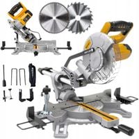 PIŁA UKOSOWA 1500W Ukośnica z posuwem 210mm LASER + 2 x TARCZA 24z 48z