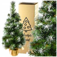 CHOINKA SZTUCZNA MAŁA JUTA 65CM OZDOBNA OŚNIEŻONA PIĘKNA GĘSTA JAK ŻYWA