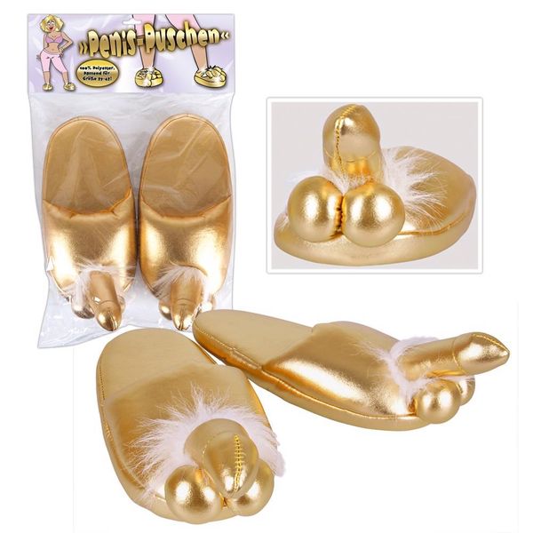 Penis Slippers Gold zdjęcie 1