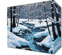 Obraz 20x20cm Rzeka przy Zimowej Porze