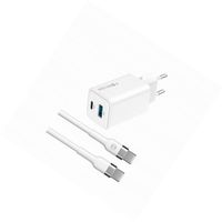 Szybka ładowarka GaN 45W 2 wejścia USB i USB-C z kablem do Samsung A02S