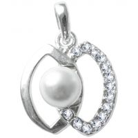 SREBRNY WISIOREK Z PERŁĄ HODOWLANĄ SREBRO PRÓBY 925