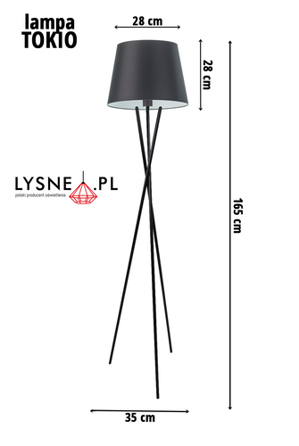 Lampa podłogowa TOKIO + abażur na Arena.pl