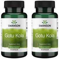 2x Swanson GOTU KOLA 435 mg 60 kap PAMIĘĆ KONCENTRACJA DEPRESJA STRES
