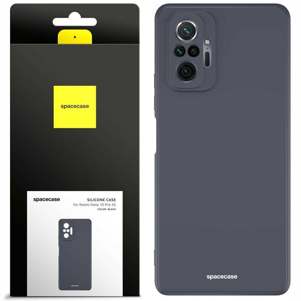 Spacecase Silicone Case Redmi Note 10 Pro Black zdjęcie 1