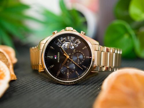 ZŁOTY ZEGAREK MĘSKI TOMMY HILFIGER 1710448 BAKER + PUDEŁKO NA PREZENT na Arena.pl