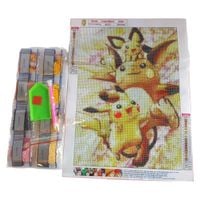 Haft Diamentowy 5D Malowanie Diamentami Pikachu