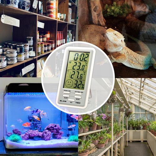 STACJA POGODOWA POGODY LCD TERMOMETR HIGROMETR ZEGAR MAGNES BATERIA na Arena.pl