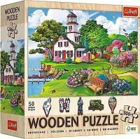 Puzzle drewniane 500 elementów. Letnia oaza