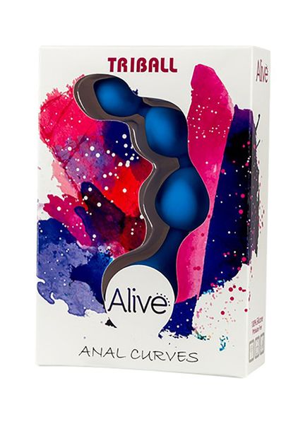 Plug/kulki-Dildo Silic. Triball. Amuse-G. Blue zdjęcie 1