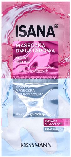 ISANA MASECZKA DO TWARZY DWUETAPOWA PEELING I MASECZKA PIELĘGNACYJNA 2X8 ML na Arena.pl