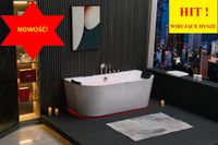 Wanna z hydromasażem EBX-802 B prostokątna 170cmx80cmx61cm DYSZE OBROTOWE,
