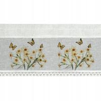 Firana gotowa EUROFIRANY Flora 150 x 30 cm Biało-żółty
