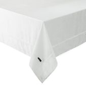 Obrus elegancki z welwetu z ozdobną Kantą 145X220 biały