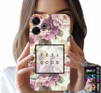 ETUI DO XIAOMI REDMI 13 4G - KWIATISTY WZÓR, MODNE DAMSKIE + SZKŁO