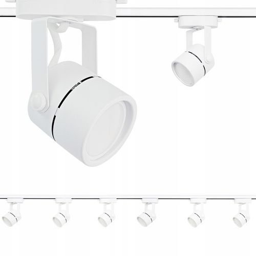 Zestaw 6x SPOT REFLEKTOR RUCHOMY BIAŁY NA GU10 + SZYNOPRZEWÓD Szyna 2m na Arena.pl