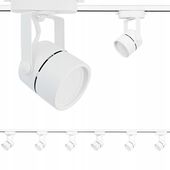 Zestaw 6x SPOT REFLEKTOR RUCHOMY BIAŁY NA GU10 + SZYNOPRZEWÓD Szyna 2m