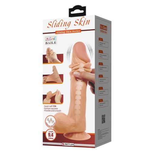 Baile - Sliding Skin 9,4'' Flesh Vibration Bendable Suction Base Tpr Abs na Arena.pl