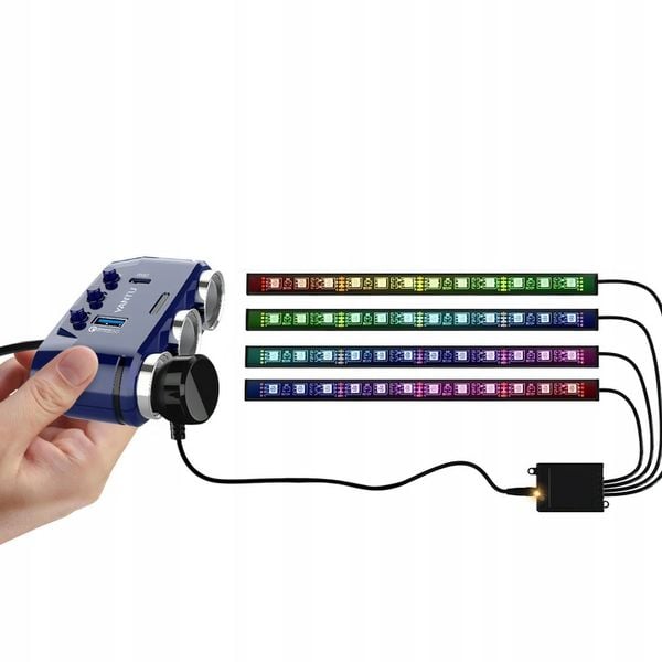 Rozdzielacz Gniazda Zapalniczki Samochodowej Ładowarka 12-24V Port USB-C zdjęcie 9