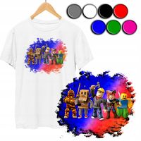 KOSZULKA DZIECIĘCA T-SHIRT Z NADRUKIEM - ROBLOX GRA GRY WZORY - M 134-140