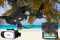 DRON Składany Kamera Wifi Podgląd NA ŻYWO Powrót ZAWIS +Okulary Gogle VR 3D