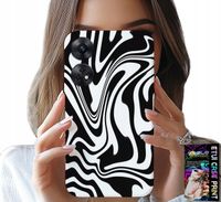 ETUI DO OPPO RENO8 T 4G - CZARNO BIAŁA ABSTRAKCJA + SZKŁO HART