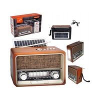 Radio przenośne retro NETTA z panelem solarnym FM AM SW BT USB LXLTC103UBT