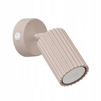 Kinkiet ścienny taupe karbowany reflektor włącznik 1xGU10 10W KARBON Sollux