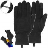 RĘKAWICZKI ZIMOWE MĘSKIE POLAROWE DOMINATOR SMART POLAR CIEPŁE CZARNE