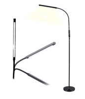 NOWOCZESNA LAMPA LED STOJĄCA PODŁOGOWA LAMPKA BIURKOWA NOCNA PILOT ZASILACZ