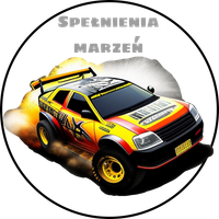 Opłatek na tort Rajd Samochodowy Auto Logo Wyścig Pustynny