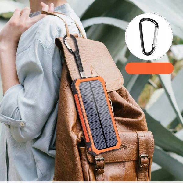 POWERBANK SOLARNY PANCERNY 20000MAH 2xUSB LATARKA zdjęcie 5