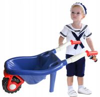 Granatowa Duża taczka ogrodowa na plażę 74cm do piasku na plażę