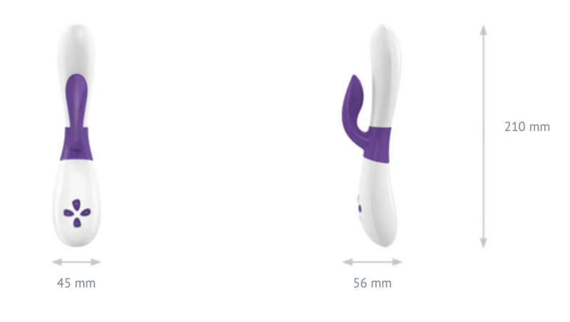 Wibrator Ze Stymulatorem Łechtaczki  Ovo K2 Rabbit Lilac White zdjęcie 4