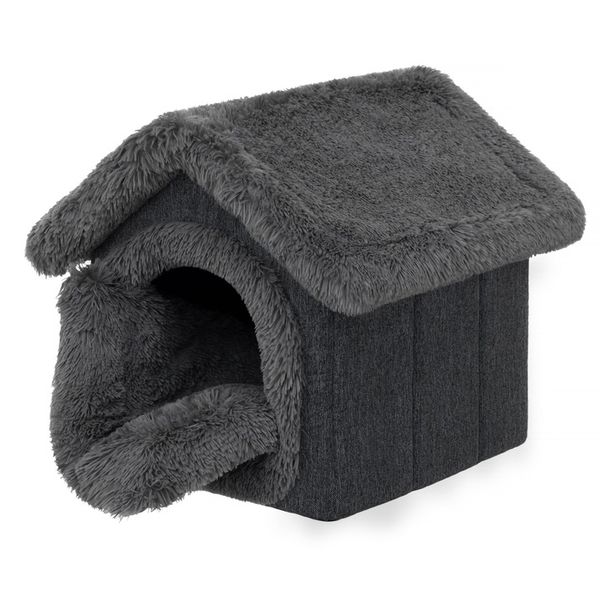 Buda Domek Budka Kojec dla małego Psa z Poduszką i Futerkiem R2 38x44x45 cm zdjęcie 7