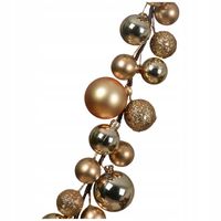 Girlanda Łańcuch Choinkowy z Złotych Bombek do 6cm 180 cm