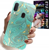 ETUI DO SAMSUNG GALAXY A40 - MARMURKOWE WZORY + SZKŁO HARTOWANE