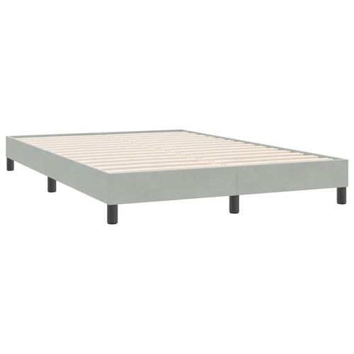 Łóżko Box Spring bez materaca Jasnoszary 140x220 cm Aksamit na Arena.pl