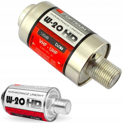 ZESTAW 20dB / Wzmacniacz Zasilacz Antenowy Wtyk F na Arena.pl