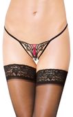 stringi haftowane softline 2451 czarne s/l
