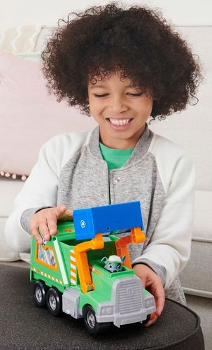 PSI PATROL DUŻA ŚMIECIARKA ROCKY POJAZD DO RECYKLINGU 38 CM + FIGURKA na Arena.pl