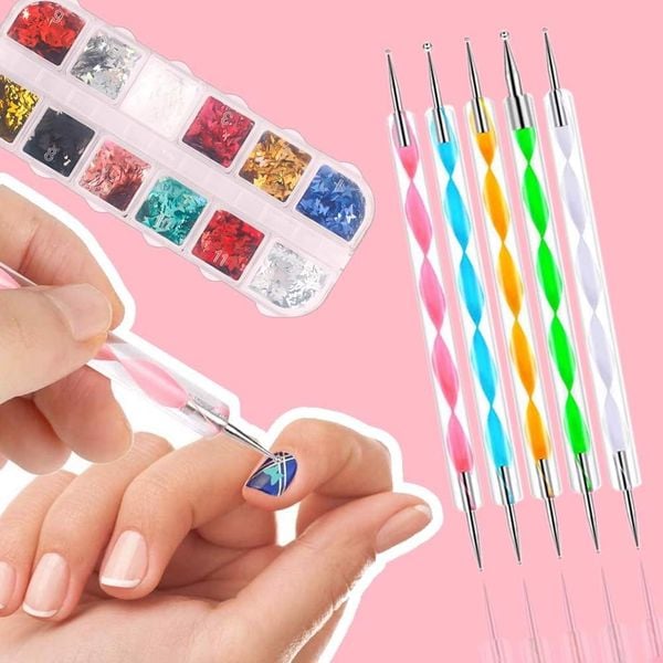 zestaw do manicure 15 pędzli zdjęcie 5