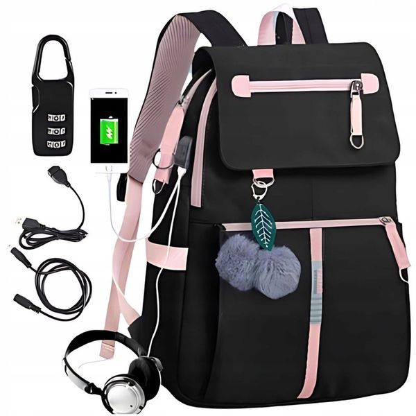 PLECAK SZKOLNY DLA NASTOLATKI KOLORY DUŻY A4 MODNY TORNISTER MŁODZIEŻOWY zdjęcie 1