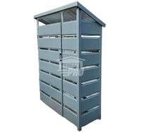 Wiata Śmietnikowa spad w tył 1,4x0,5m Antracyt Schowek ogrodowy GP380