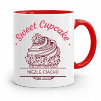 Kubek Czerwony Dla Piekarza Sweet Cupcake Prezent Z Nadrukiem Ze Zdjęciem