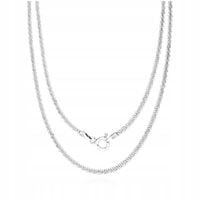 ŁAŃCUSZEK SREBRNY DAMSKI NASZYJNIK DIAMENTOWANY MARGARITA 925 SREBRO 50 cm